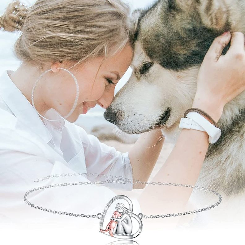 Pulsera Mujer Mascota Perro Plata 925-2