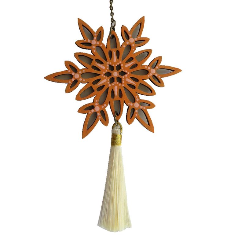 Colgante móvil flor de madera-1