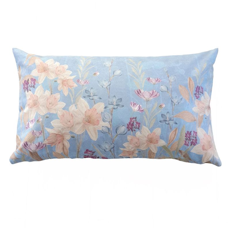 FUNDA COJIN GAMUZA JARDIN DE NARCISOS 50X30 Diseno 1
