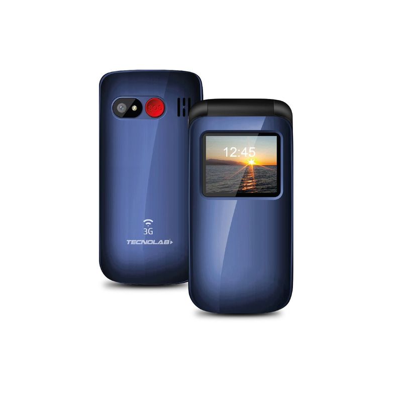 Celular Senior Adulto Mayor Modelo Almeja Color Azul - PuntoStore-0