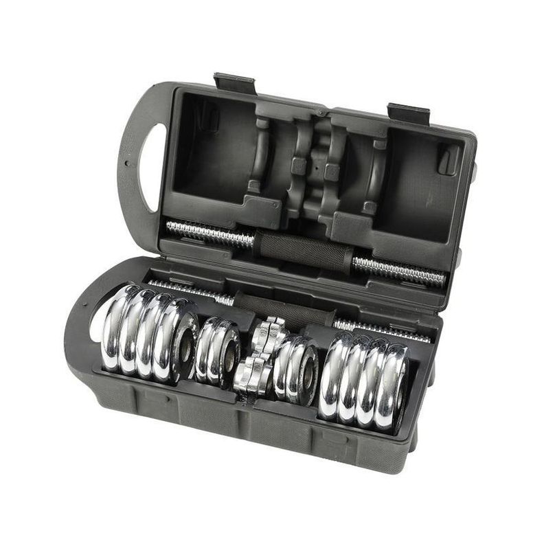 PACK BANCO MULTIFUNCIONAL DS501 + MALETIN MANCUERNAS YORK 20 KG + BARRA CURVA-3