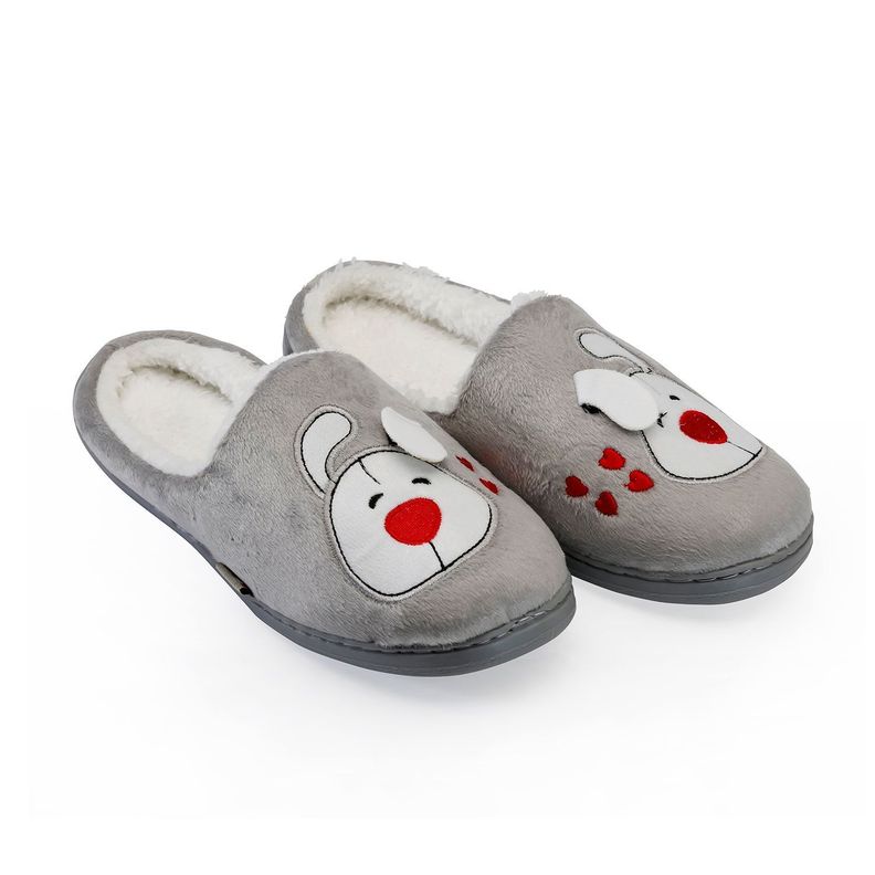 Pantufla Mujer Perrito Corazón-0