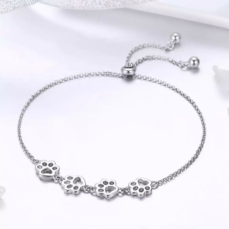 Pulsera Huella Mascota Perro Gato Plata 925-1