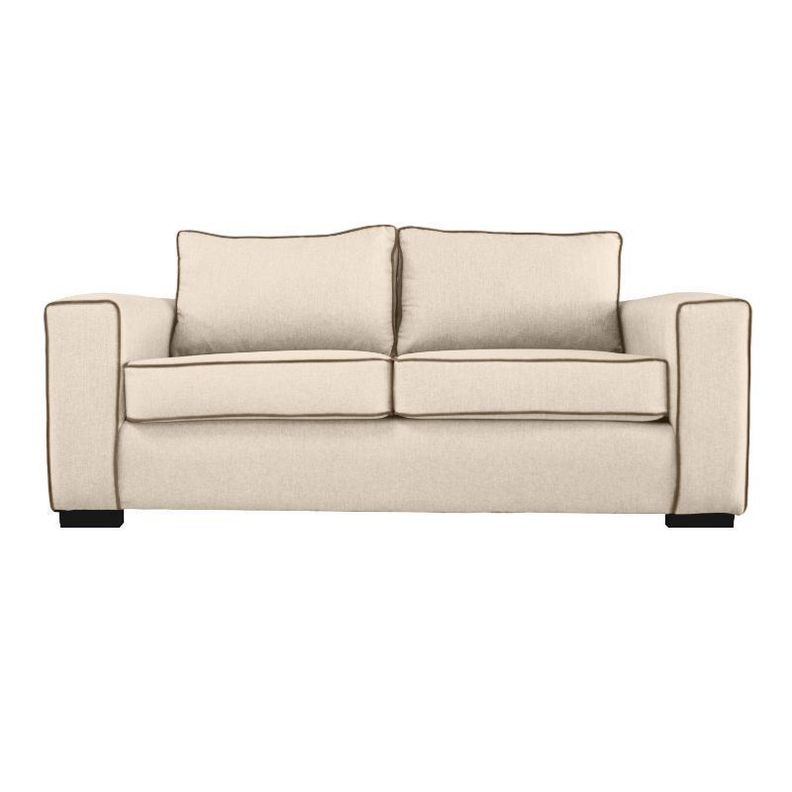 Sofá Gabro Chenille Tipo Lino Beige 3 Cuerpos-0