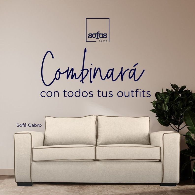 Sofá Gabro Chenille Tipo Lino Beige 3 Cuerpos-1