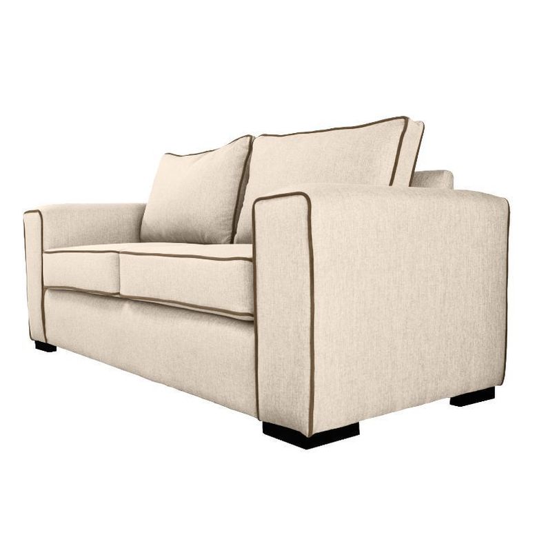 Sofá Gabro Chenille Tipo Lino Beige 3 Cuerpos-2