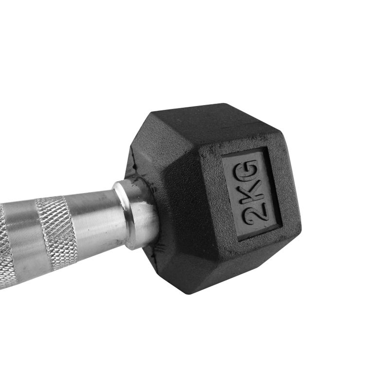 MANCUERNA HEXAGONAL GOMA CROMADA 2KG-3
