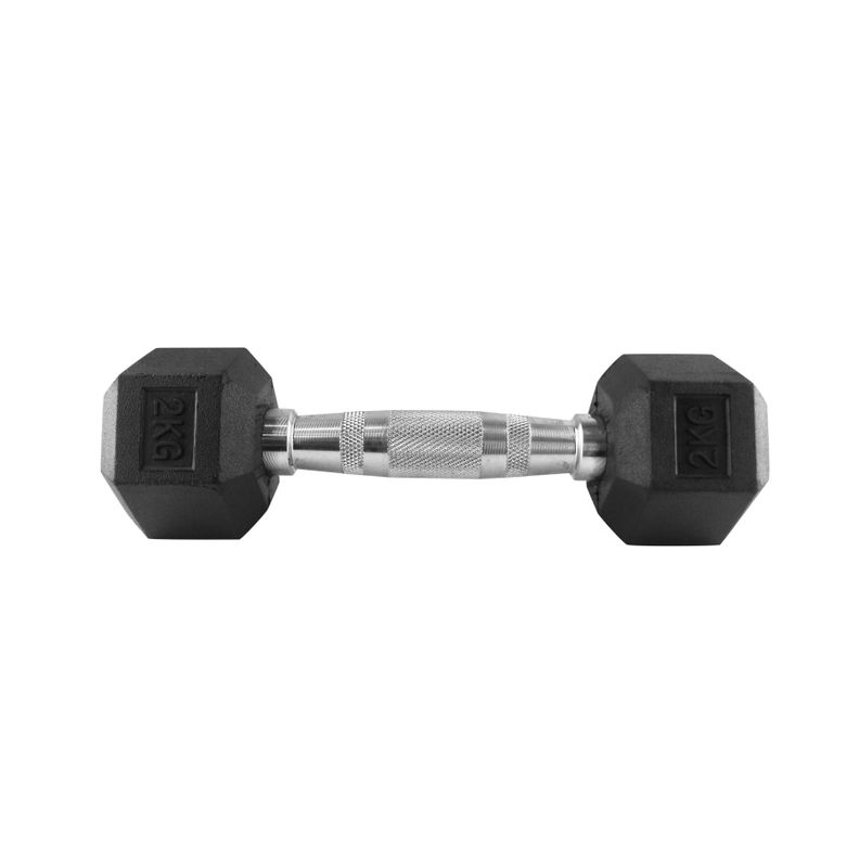 MANCUERNA HEXAGONAL GOMA CROMADA 2KG-0