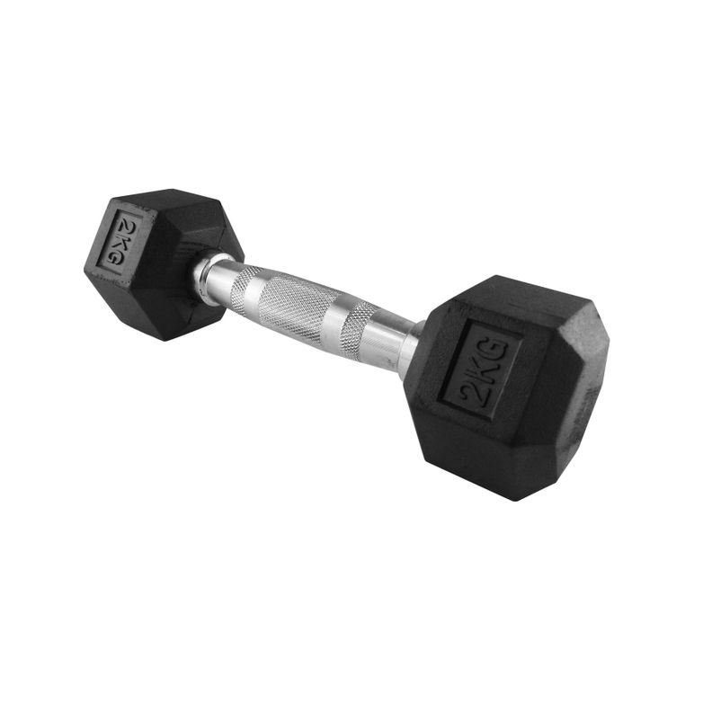 MANCUERNA HEXAGONAL GOMA CROMADA 2KG-1