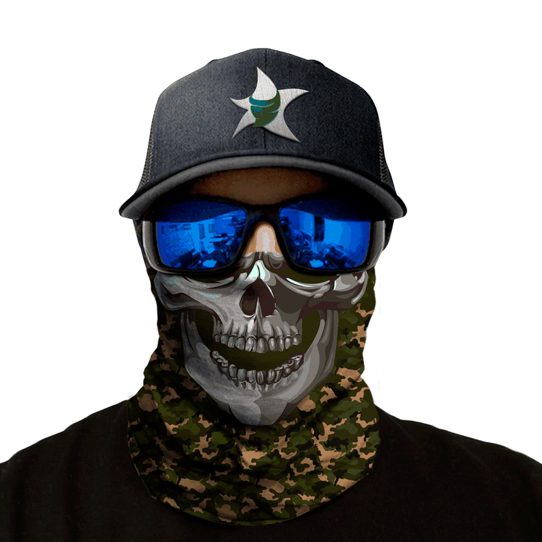 Bandana, Fugaz Store, Verde, Camu-Skull Verde-0