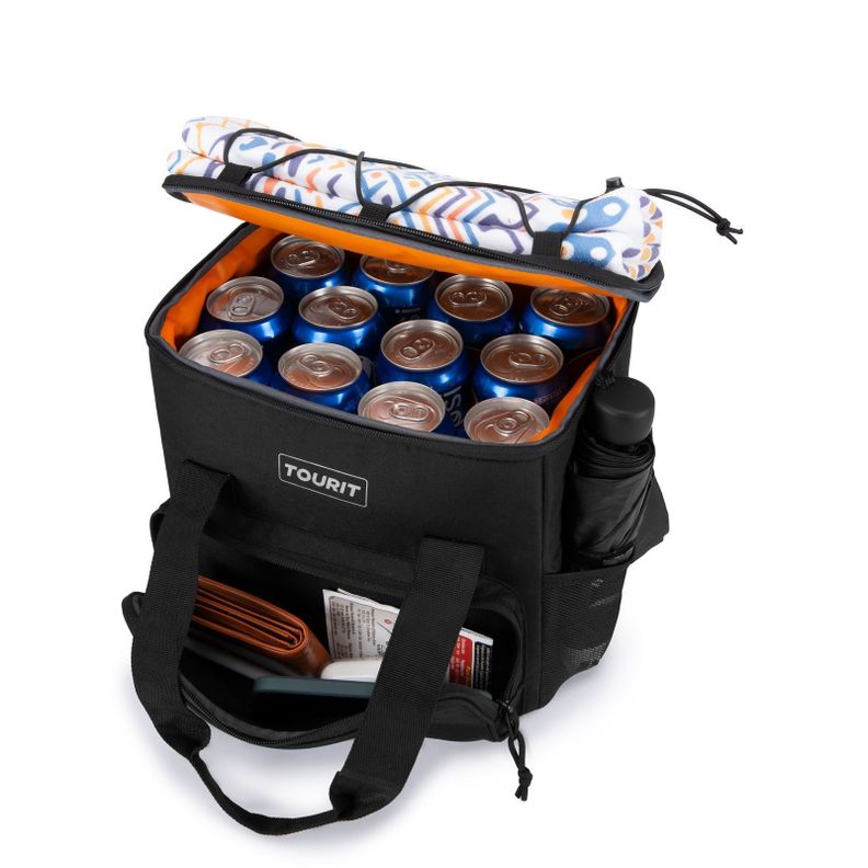 Tourit Cooler Bag refrigerador aislado portátil de 14L -Negro-1