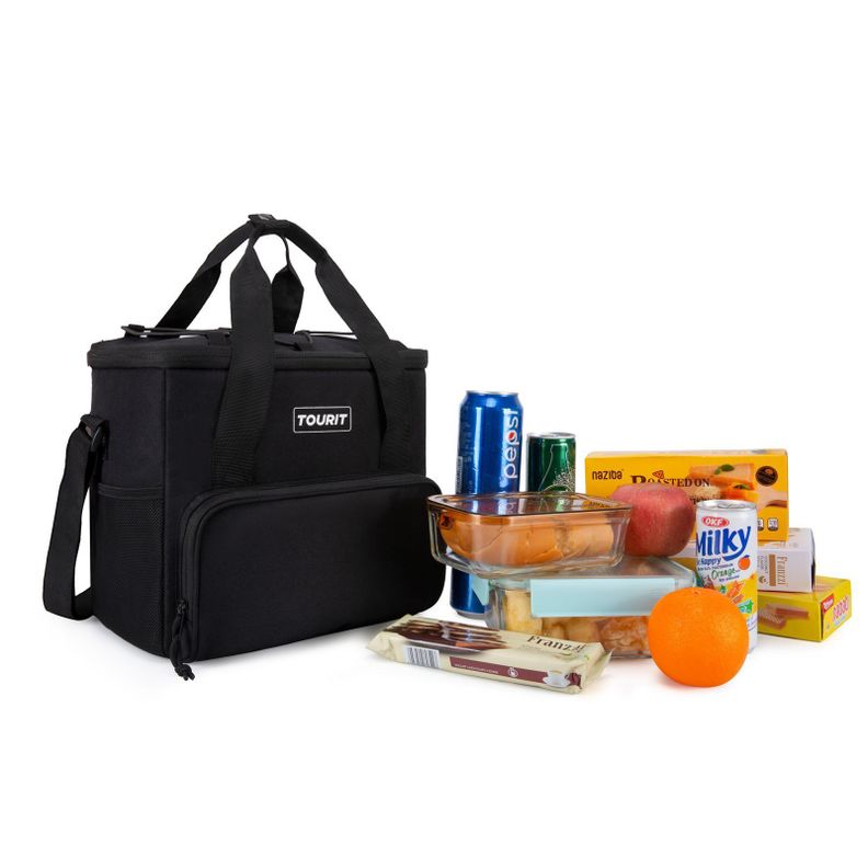 Tourit Cooler Bag refrigerador aislado portátil de 14L -Negro-3