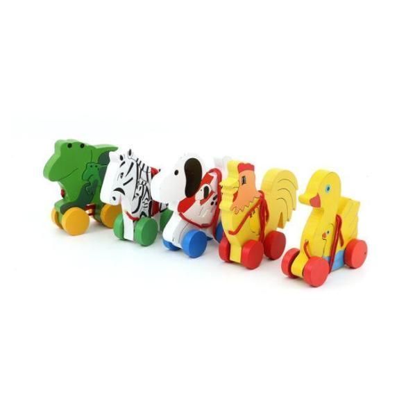 Arrastre Animal De Madera-0