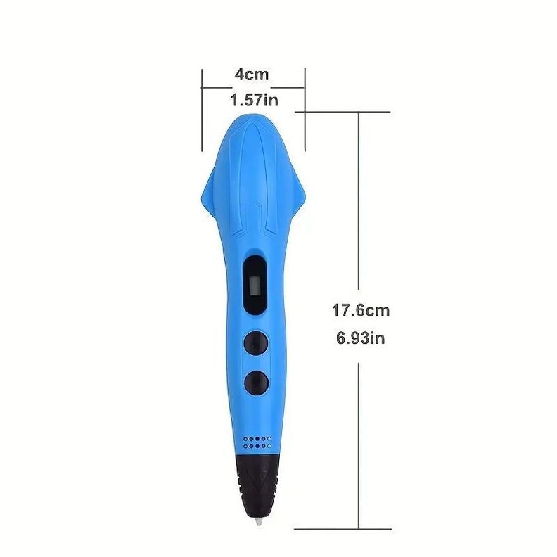 Boligrafo de impresión 3D SM-03 PLA ABS + 54mts filamentos - azul-5