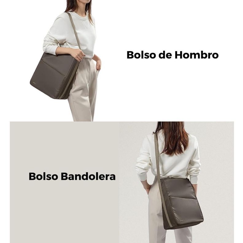 Tomtoc Mochila/Bolso de Hombro SLASH H63 para 14" - Marrón-5