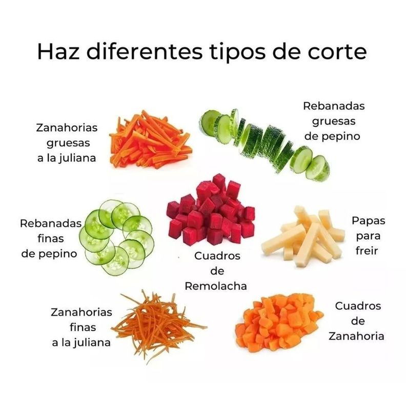 Picador Rebanador Verduras Frutas Rayador -2