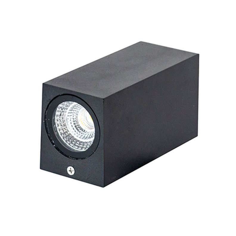 Apliqué LED Deco Rectangular Luz Doble 10W Negro-0