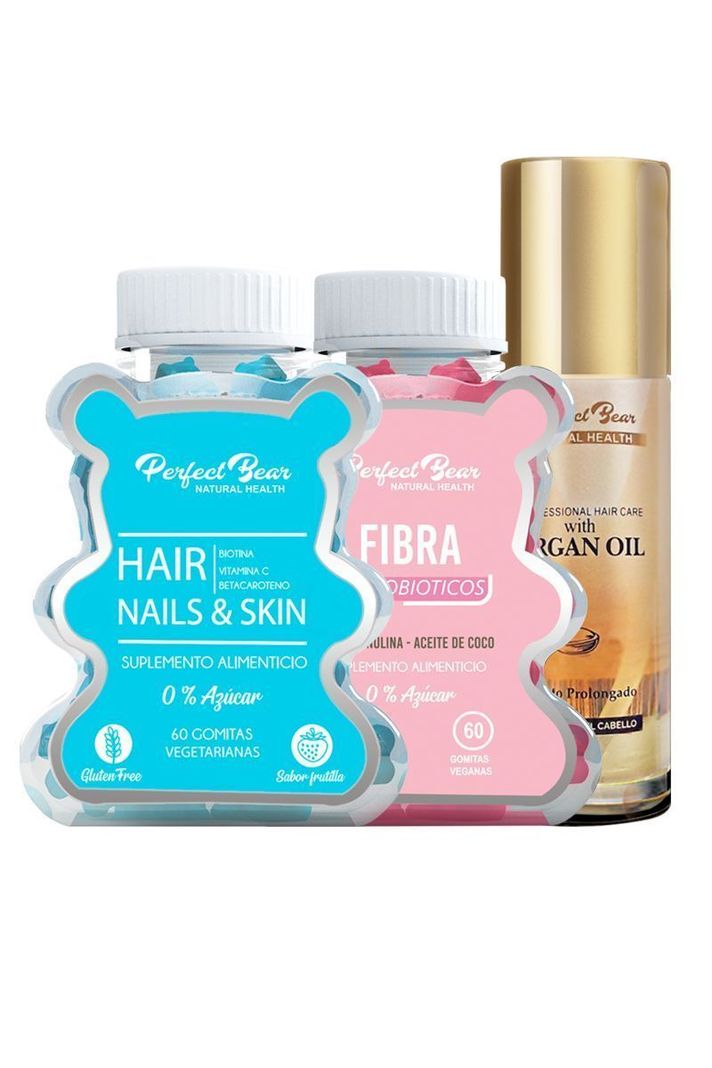 Hair Nail Skin ( Biotina)  + Fibra mas probióticos + Aceite de Argán-0