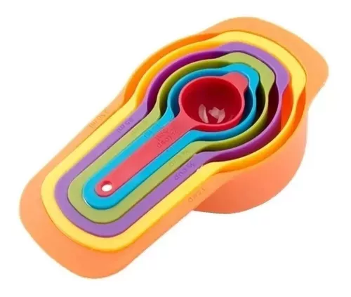 Pack X6 Cucharas Tazas Medidoras Cucharas Medidora Plastico-0
