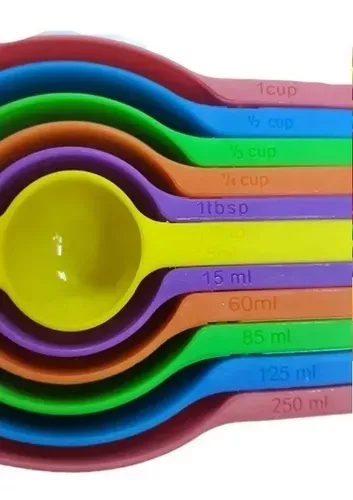 Pack X6 Cucharas Tazas Medidoras Cucharas Medidora Plastico-4