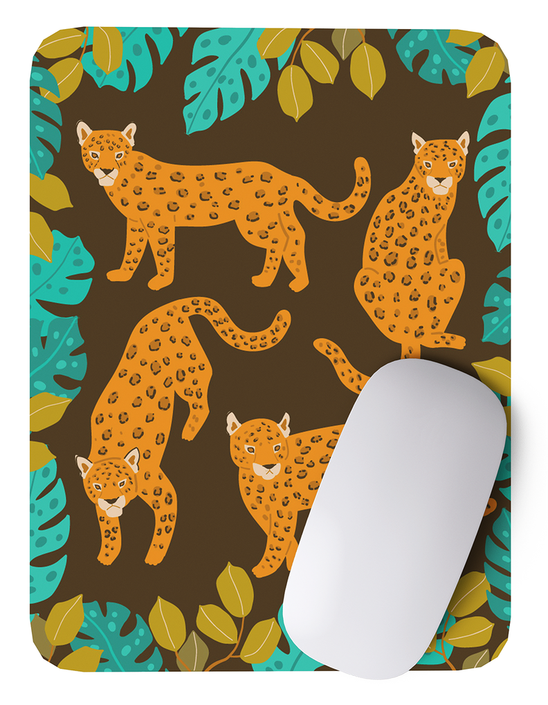 Mouse Pad Leopardo Arte de animales - 17cm X 21cm D41-1