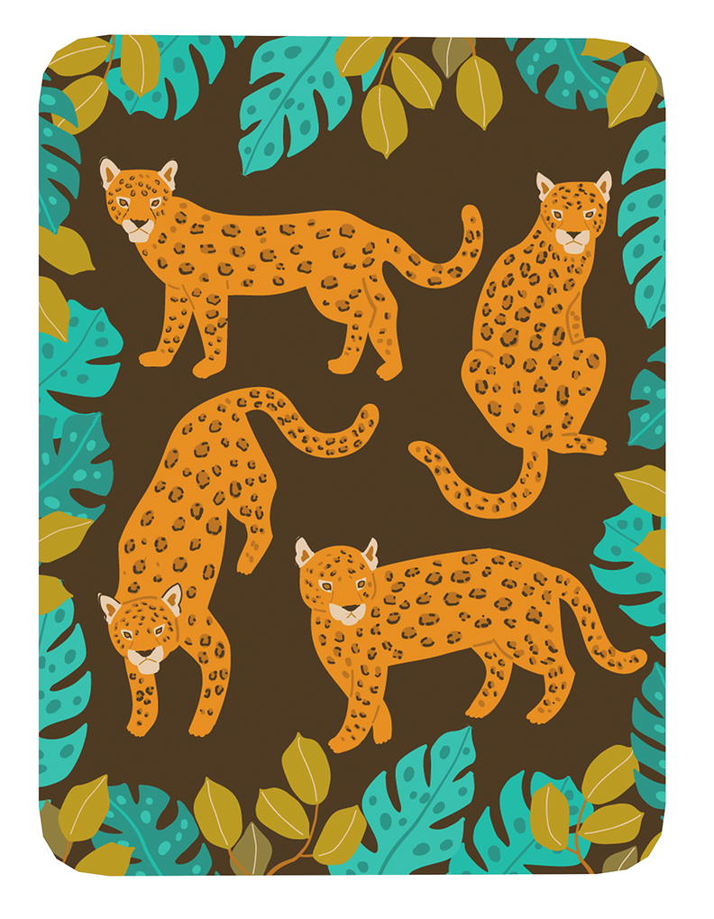 Mouse Pad Leopardo Arte de animales - 17cm X 21cm D41-0