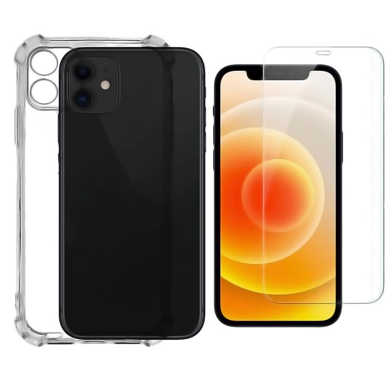 Carcasa Para iPhone 12 y Mica Lamina de Vidrio-0
