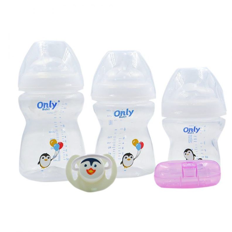 Set de Mamaderas y Chupete para Bebes kit de bebe Blanco CG-10-0