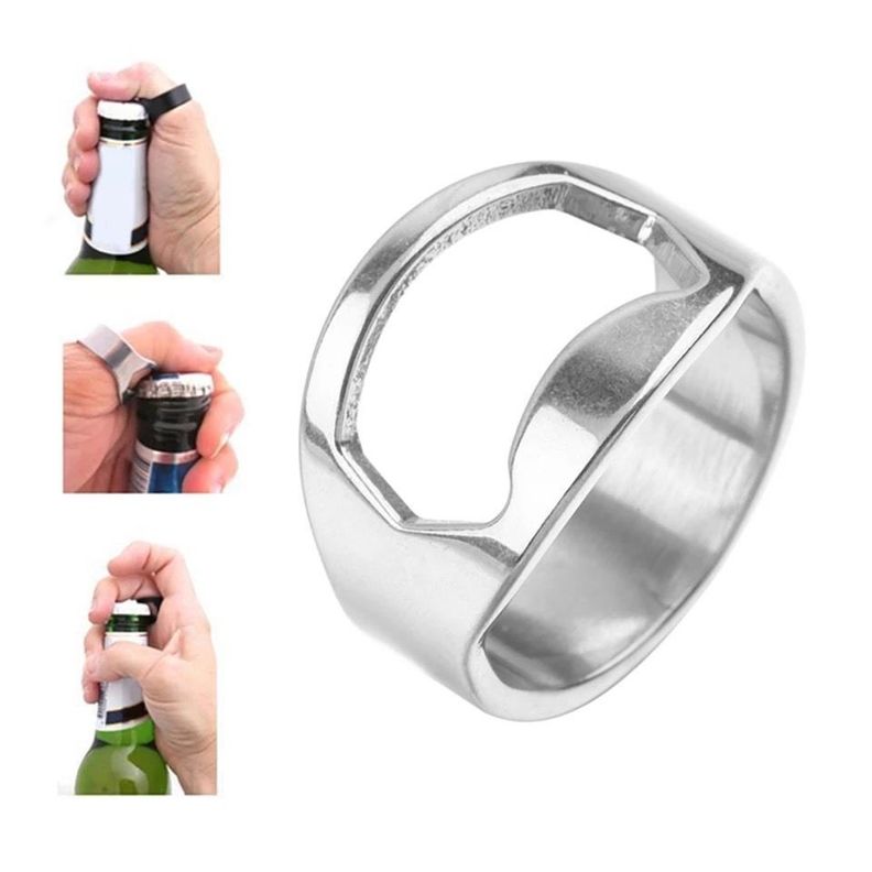 Anillo Abridor de Botellas Cervezas, Anillo Destapador-1