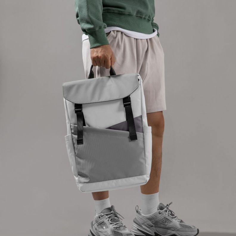 Tomtoc Mochila A64 con Solapa Ligera de 18L para Notebook 16” - Gris-7
