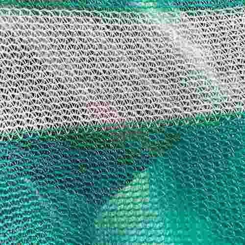 Malla Sombra Franjeada 80% de 2,1 × 100 m Verde/Blanco-2