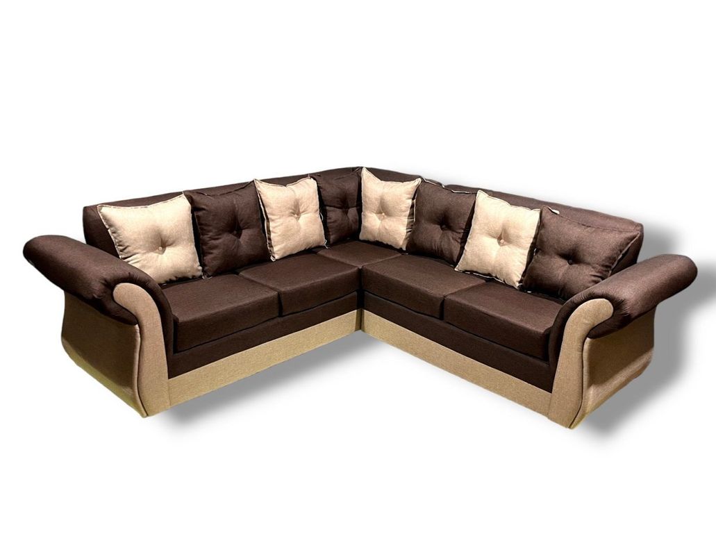 Seccional 5 cuerpos marsella bicolor lino café beige-1