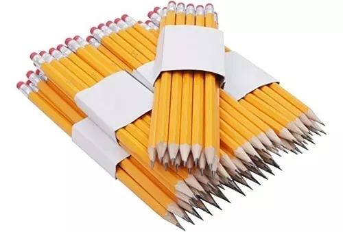 Pack 12 Lápices Grafito De Madera Con Goma De Borrar Prof.-3