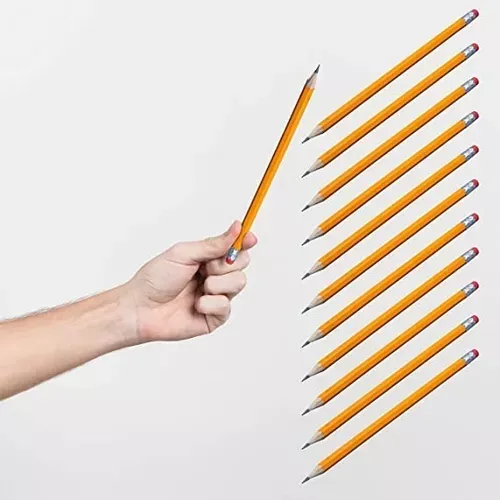Pack 12 Lápices Grafito De Madera Con Goma De Borrar Prof.-2