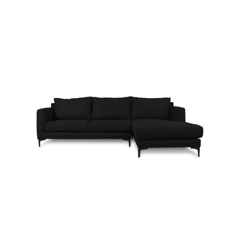 Seccional Kaile Chenille Tipo Lino Negro
