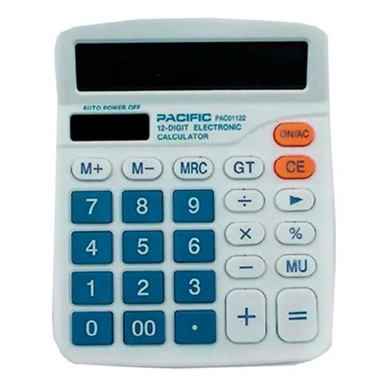 Calculadora Pacific Numeros Grandes Teclas Azul Claro-0