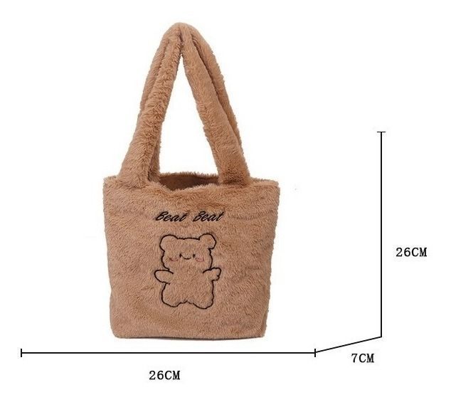 Cartera Bolso Peludo Con Cierre-2