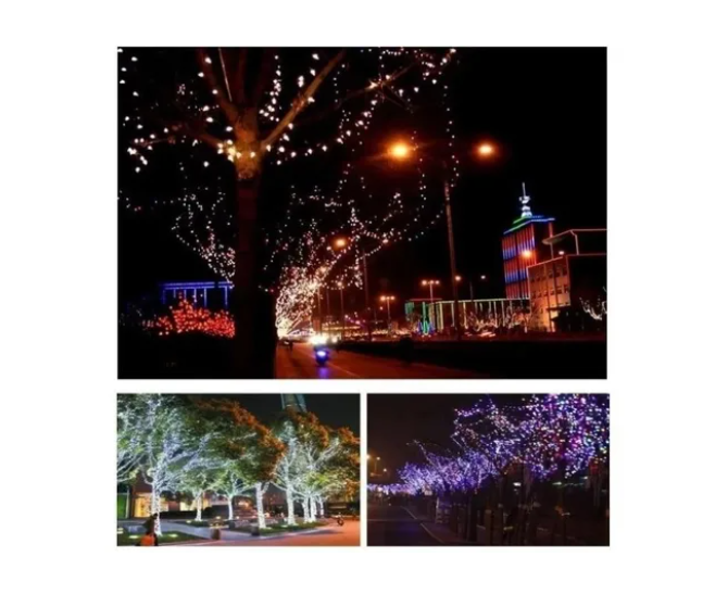 Luces Led Guirnalda Solar 100 Leds 10 Metros Cálida-3