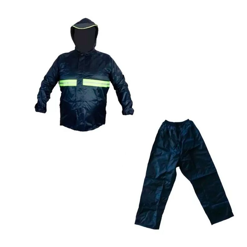 Traje De Lluvia Con Reflectante Y Visera Raincoat-0