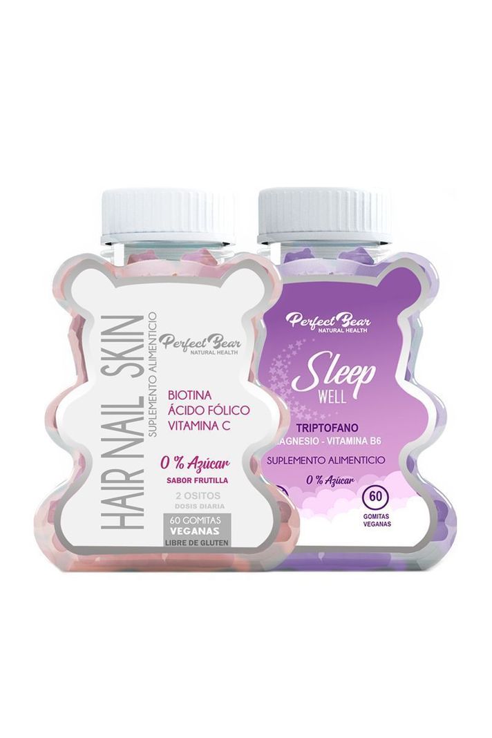 Hair Nail Skin Biotina 0 % Azúcar  + L-triptófano  Sleep Well-0