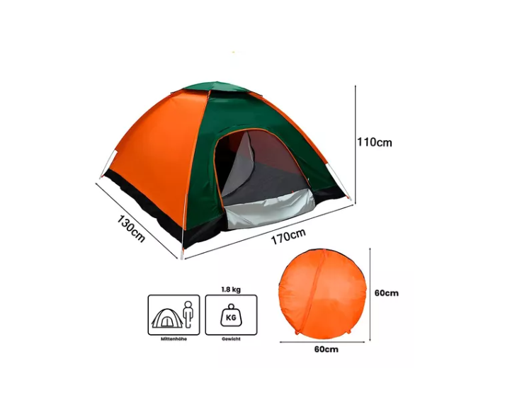 Carpa Camping 2 Personas Armado Facil Autoarmable-1