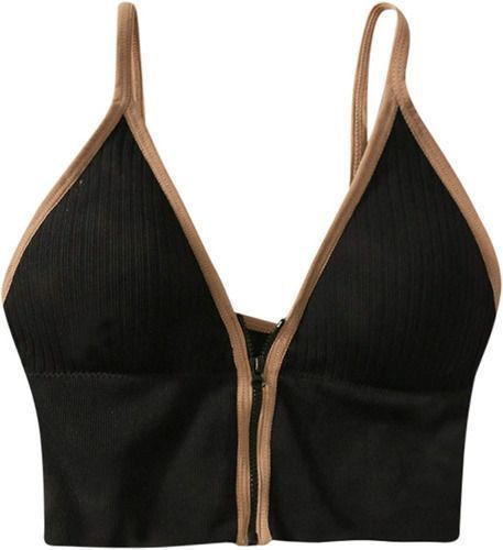 Crop Top Sujetador Con Cremallera-0