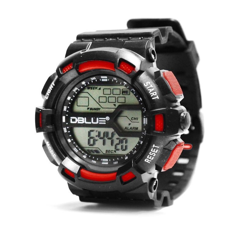 Reloj Digital Deportivo Pantalla Led Rojo-0