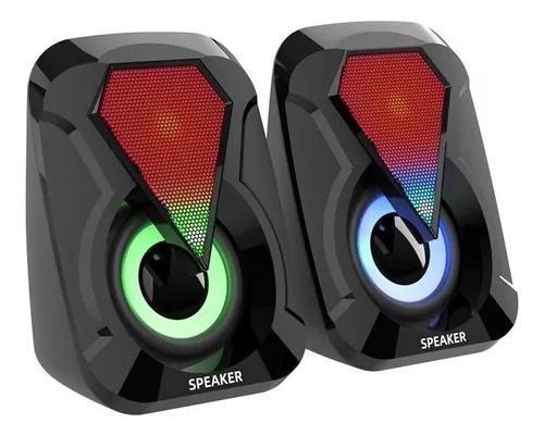 Mini Parlantes para PC con Luz Led-2
