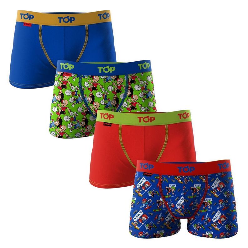 Boxers Niño Algodón Condorito Pack 4 C2