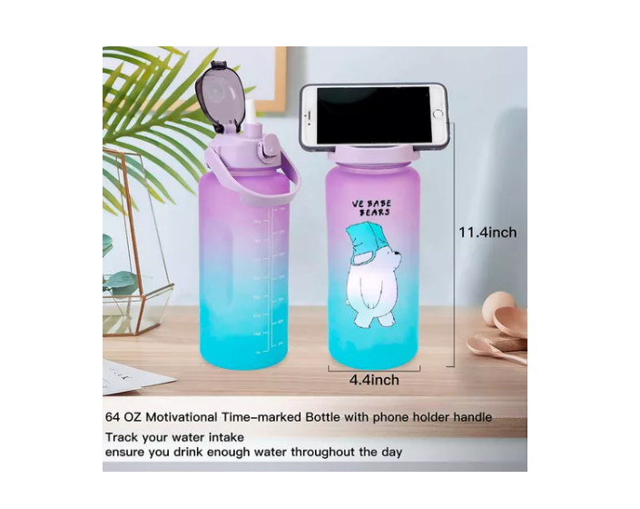 Pack 2 Botellas Agua Motivacional De 2Ltrs Y 900ML-4