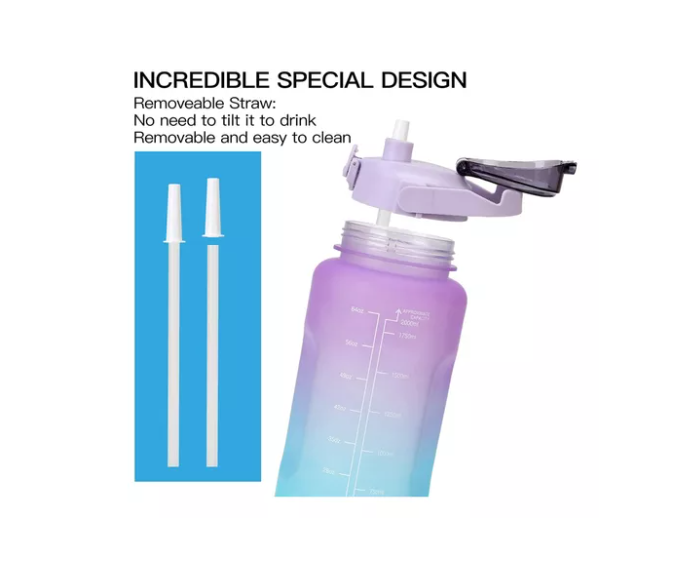 Pack 2 Botellas Agua Motivacional De 2Ltrs Y 900ML-1