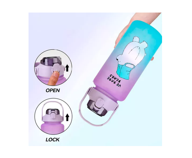 Pack 2 Botellas Agua Motivacional De 2Ltrs Y 900ML-2