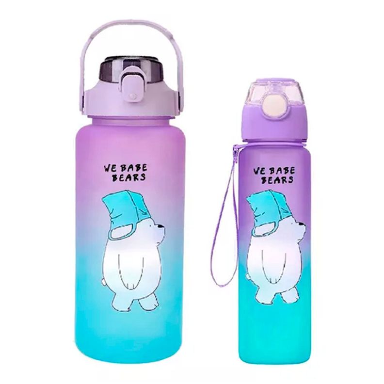 Pack 2 Botellas Agua Motivacional De 2Ltrs Y 900ML-0