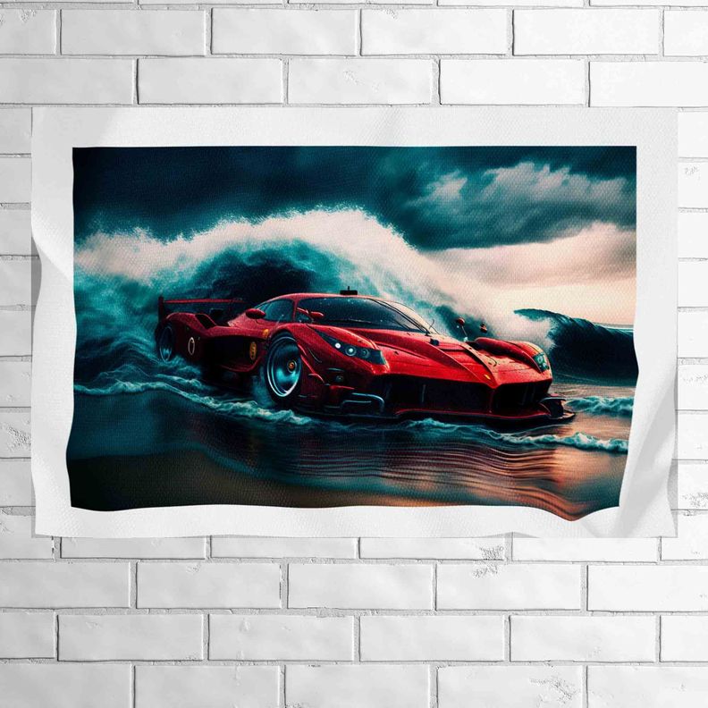 Tela Impermeable Estampada Carros D13 50cm x 70cm-0